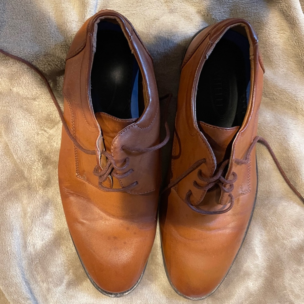 Source Unknown Tan Leather Oxfords